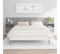 vidaXL Testiera Letto con Comodini in Legno Multistrato Grigio Sonoma