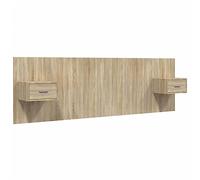 vidaXL Testiera Letto con Comodini in Legno Multistrato Rovere Sonoma