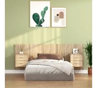 vidaXL Testiera Letto con Comodini in Legno Multistrato Rovere Sonoma