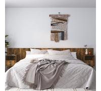 vidaXL Testiera Letto con Comodini Rovere Fumo in Legno Multistrato