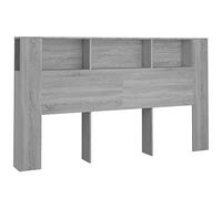 vidaXL Testiera Letto con Scomparti Grigio Sonoma 180x18,5x104,5 cm