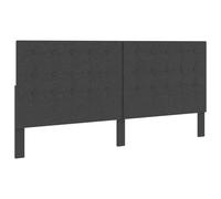 vidaXL Testiera Letto Trapuntata Grigio Scuro in Tessuto 200x200 cm