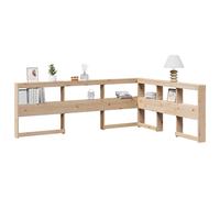 vidaXL Testiera Libreria a L 160 cm in Legno Massello di Pino