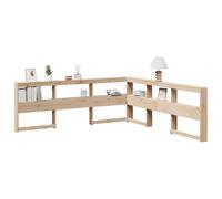vidaXL Testiera Libreria a L 200 cm in Legno Massello di Pino