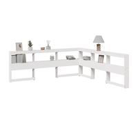 vidaXL Testiera Libreria a L Bianca 200 cm in Legno Massello di Pino