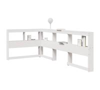 vidaXL Testiera Libreria a L Bianca 75 cm in Legno Massello di Pino
