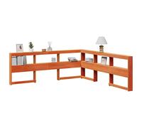 vidaXL Testiera Libreria a L Marrone Cera 180cm Legno Massello di Pino