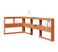 vidaXL Testiera Libreria a L Marrone Cera 90 cm Legno Massello di Pino