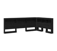 vidaXL Testiera Libreria in Nero Rovere 120 x 190 cm. È Una Soluzione salvaspazio con Design a L. Realizzata in Legno ingegnerizzato, Offre Tanto Spazio per riporre Le Cose con delle mensole. Perfet