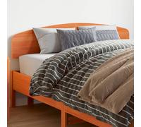 vidaXL Testiera Marrone Cera 140 cm in Legno Massello di Pino