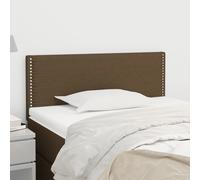 vidaXL Testiera Marrone Scuro 100x5x78/88 cm in Tessuto