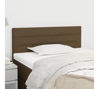 vidaXL Testiera Marrone Scuro 100x5x78/88 cm in Tessuto
