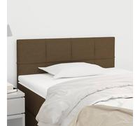 vidaXL Testiera Marrone Scuro 80x5x78/88 cm in Tessuto