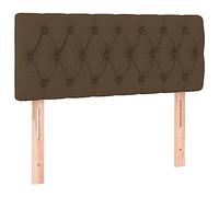 vidaXL Testiera Marrone Scuro 90 x 7 x 78/88 cm in Tessuto