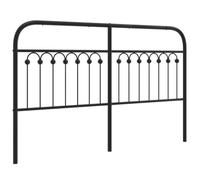 VidaXL Testiera Metallica Nero 160 cm Doppia