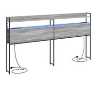 vidaXL Testiera moderna per camera da letto. Letto contemporaneo, accessorio elegante con telaio portaoggetti. Funzione innovativa, organizer da comodino e illuminazione integrata.