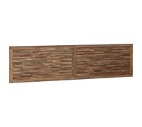 vidaXL Testiera da parete naturale 200 cm in legno di teak massiccio, testiera da parete rustica e rettangolare, design in teak, resistente all'usura, mobili eleganti per arredamento moderno