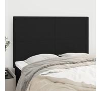 vidaXL Testiera Nera 144x5x118/128 cm Tessuto