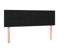 vidaXL Testiere 2 pz Nere72x5x78/88 cm in Tessuto