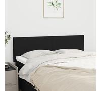 vidaXL Testiera Nera 144x5x78/88 cm in Tessuto