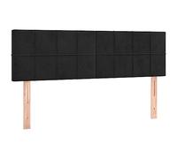 vidaXL Testiere 2 pz Nere 72x5x78/88 cm in Velluto