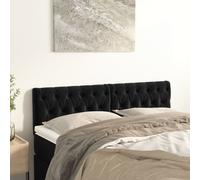 vidaXL Testiera 2 pz Nera 80x7x78/88 cm in Velluto