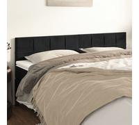 vidaXL Testiera 2 pz Nera 90x5x78/88 cm in Velluto