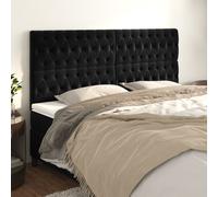 vidaXL Testiera Nera 180x7x118/128 cm Velluto
