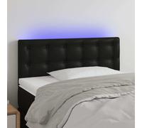 VIDAXL - Testiera Nera A Led 100x5x78/88 Cm In Similpelle - SPEDIZIONE GRATUITA
