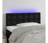 VidaXL Testiera Nero a LED 90x5x78/88 cm in Similpelle