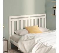 vidaXL Testiera per Letto Bianca 140x4x100cm in Legno Massello di Pino