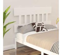 vidaXL Testiera per Letto Bianca 143,5x3x81 cm Legno Massello di Pino