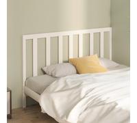 vidaXL Testiera per Letto Bianca 146x4x100 cm Legno Massello di Pino
