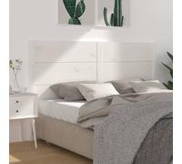 vidaXL Testiera bianca 146x4x100 cm in legno di pino massiccio