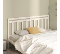 vidaXL Testiera per Letto Bianca 206x4x100cm in Legno Massello di Pino