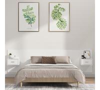 vidaXL Testiera per Letto con Comodini in Legno Multistrato Bianco