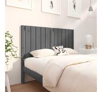 vidaXL Testiera per Letto Grigia 125,5x4x100 cm Legno Massello di Pino