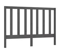 vidaXL Testiera per Letto Grigia 126x4x100cm in Legno Massello di Pino