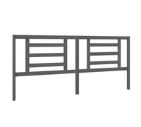 vidaXL Testiera per Letto Grigia 206x4x100cm in Legno Massello di Pino