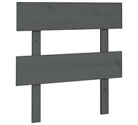 vidaXL Testiera per Letto Grigia 78,5x3x81cm in Legno Massello di Pino
