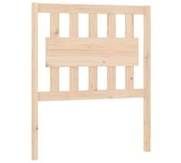 vidaXL Testiera per letto in legno di pino massiccio, 80,5 x 4 x 100 cm, colore: marrone, mobile per camera da letto