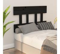 vidaXL Testiera per Letto Nera 103,5x3x81 cm Legno Massello di Pino