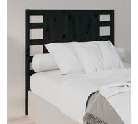 vidaXL Testiera per Letto Nera 106x4x100 cm in Legno Massello di Pino