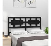 vidaXL Testiera per Letto Nera 125,5x4x100cm in Legno Massello di Pino