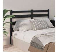 vidaXL Testiera per Letto Nera 126x4x100 cm in Legno Massello di Pino
