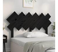 vidaXL Testiera per Letto Nera 132x3x81 cm in Legno Massello di Pino