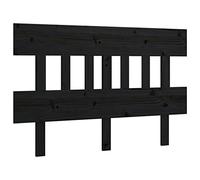 vidaXL Testiera per Letto Nera 143,5x3x81 cm Legno Massello di Pino