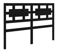 vidaXL Testiera per Letto Nera 145,5x4x100cm in Legno Massello di Pino