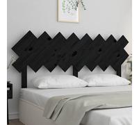vidaXL Testiera per Letto Nera 159,5x3x80,5 cm Legno Massello di Pino