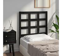 vidaXL Testiera per Letto Nera 80,5x4x100 cm in Legno Massello di Pino